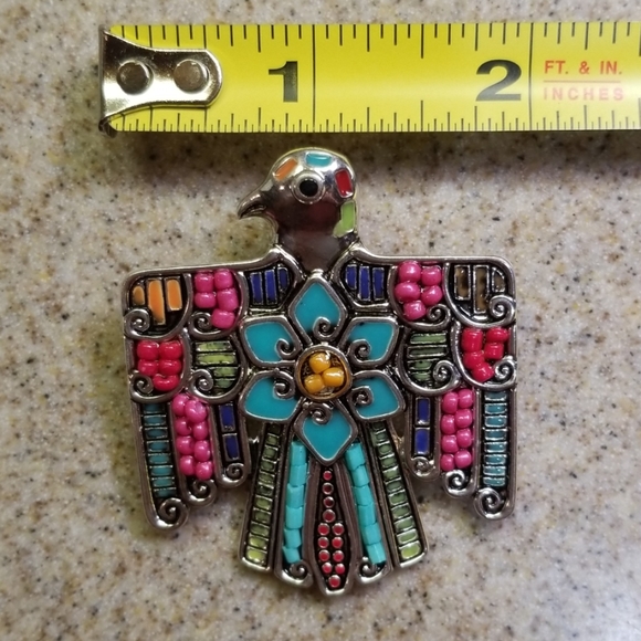 Phoenix Bird Pendant turquoise look. - Picture 6 of 8